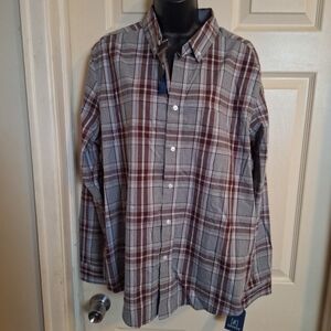 George NWT classic fit large plaid button-down